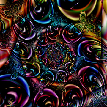 立體螺旋裝飾圖案