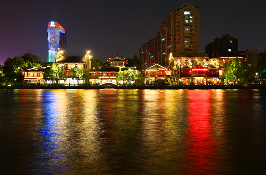 杭州京杭大运河夜景