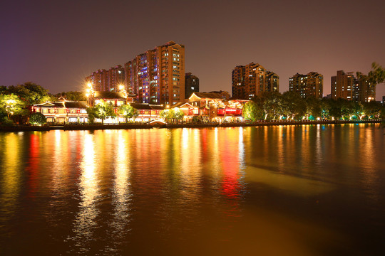 杭州京杭大运河夜景