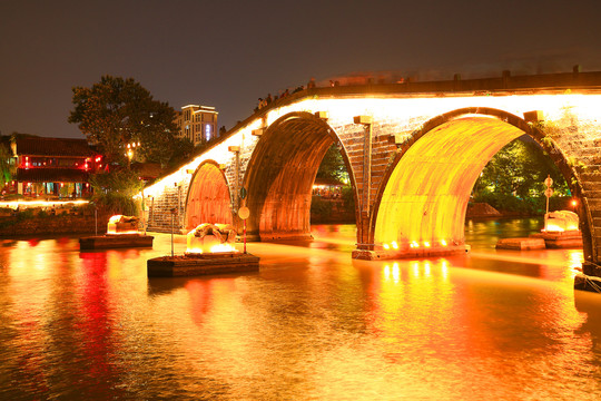 杭州京杭大运河夜景