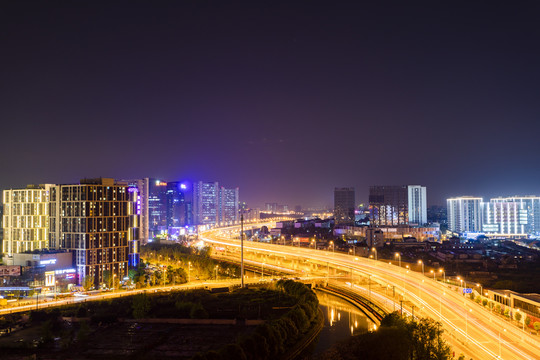 上海城市一角夜景