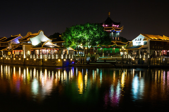 苏州山塘街夜景