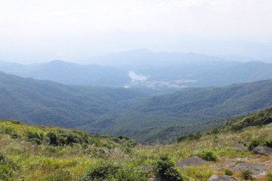 梁野山顶俯瞰图