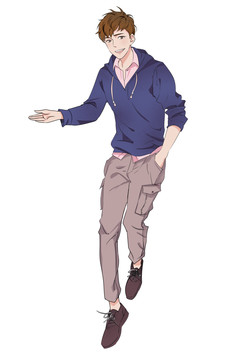 手繪男生