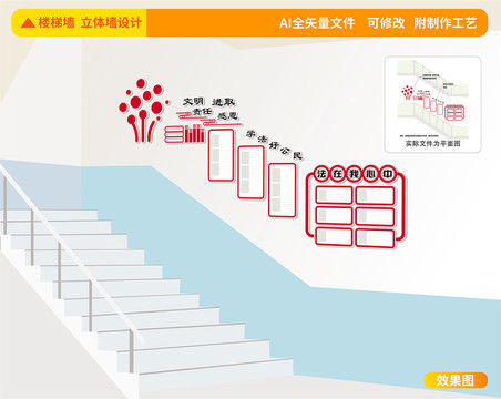 法治樓梯文化墻