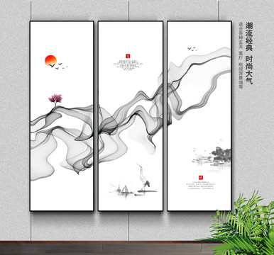水墨背景藝術(shù)畫(huà)