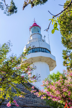 中国山东省烟台市烟台山灯塔