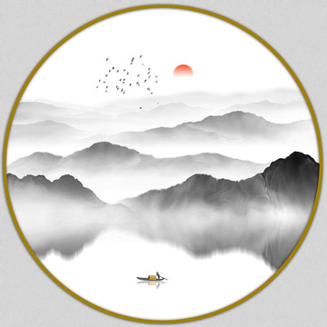 水墨山水畫(huà)