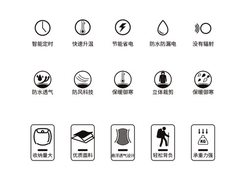 电商类用小图标防水防刮透气舒适