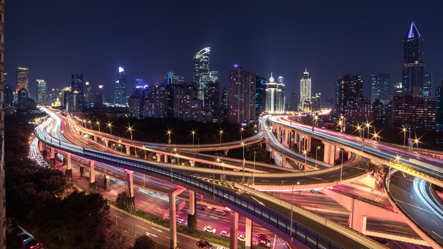 立交桥夜景