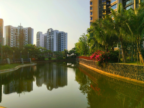 海南岛海口市海甸岛风光