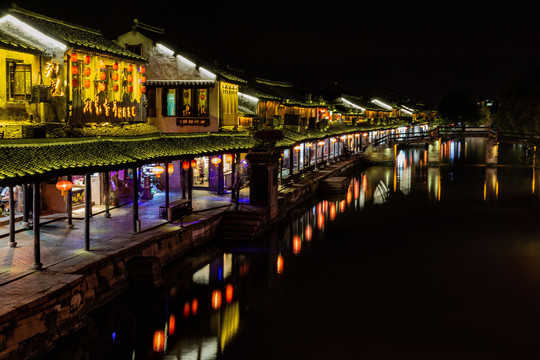 浙江乌镇夜景