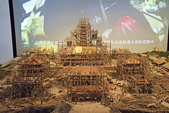 古代大报恩寺建设场景复原模型