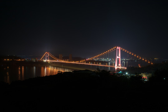 宜昌长江公路大桥夜景