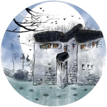 中國水墨畫裝飾畫