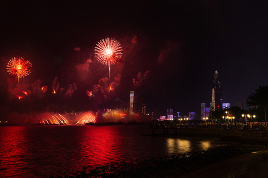 深圳湾焰火晚会