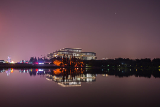 北京亚洲金融大厦夜景