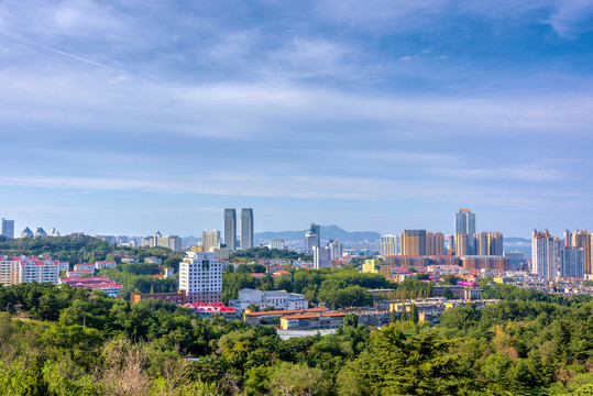 中国山东省烟台市城市风光