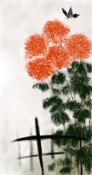中國風(fēng)水墨裝飾畫