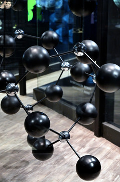 玻璃的化学分子结构立体模型