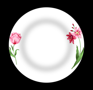 盤子餐具花面