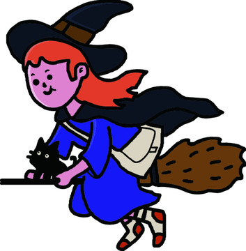小巫女骑扫帚