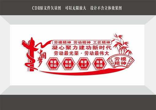 弘揚勞動精神文化墻