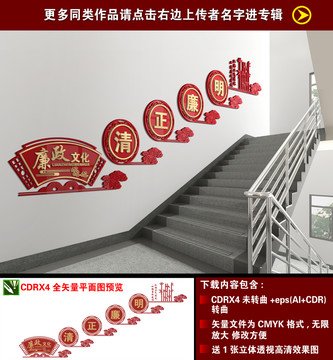 廉政樓梯文化墻