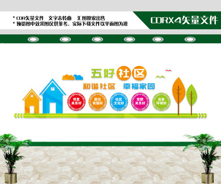五好社區(qū)文化墻
