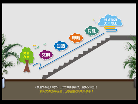 學校樓梯文化墻