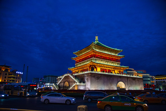 西安古城夜景