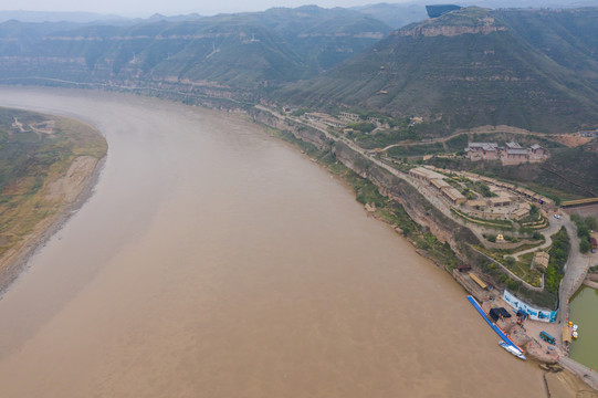 航拍黄河清水湾乾坤湾