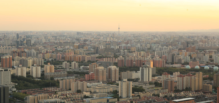 北京城建筑群全景航拍