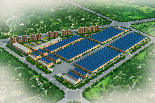 光伏工廠鳥瞰圖
