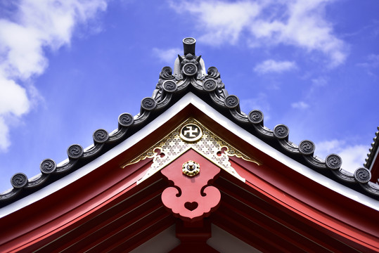 日本浅草寺的建筑细节