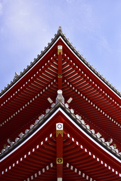 日本浅草寺的建筑细节