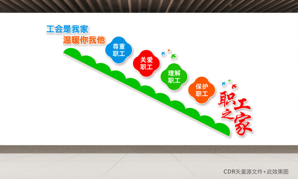 工会楼梯文化墙