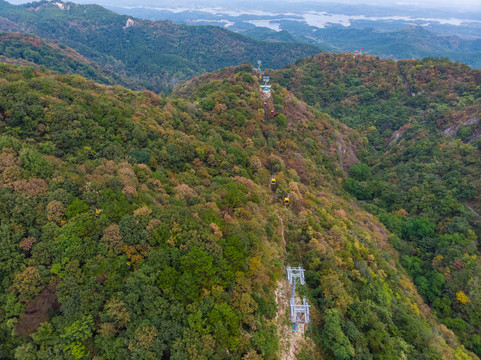 武汉木兰天池风景区航拍风光