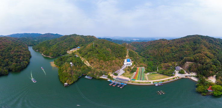 武汉木兰天池风景区航拍风光