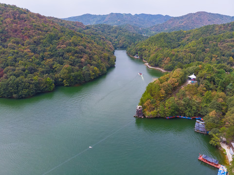 武汉木兰天池风景区航拍风光