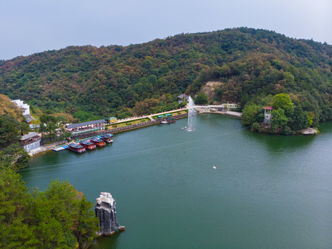 武汉木兰天池风景区航拍风光