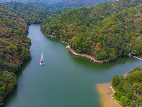 武汉木兰天池风景区航拍风光