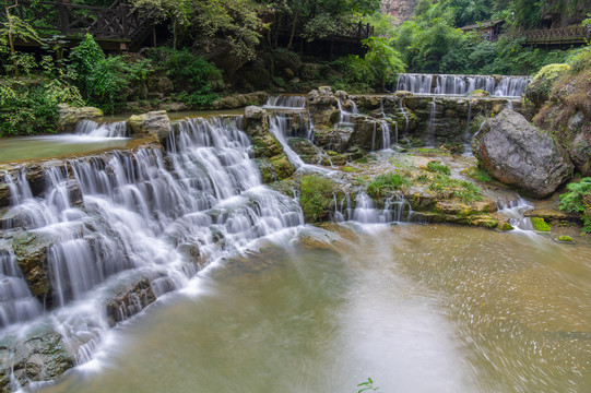 宜昌三峡大瀑布风景区夏日风光