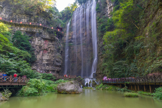 宜昌三峡大瀑布风景区夏日风光