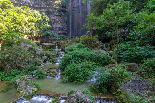 宜昌三峡大瀑布风景区夏日风光