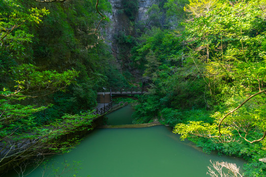 宜昌三峡大瀑布风景区夏日风光