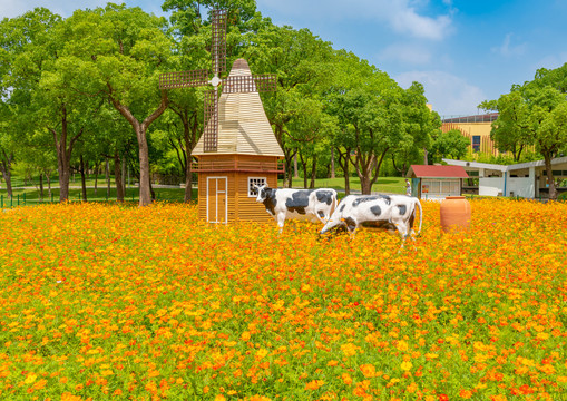 奶牛风车花园