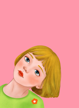 女孩插畫手繪