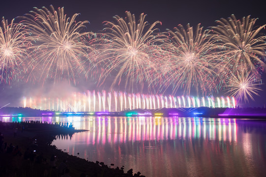 2019国庆深圳湾烟花表演