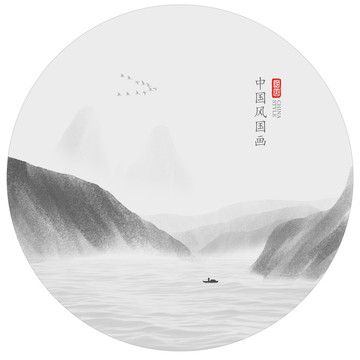 意境水墨山水畫禪意山水